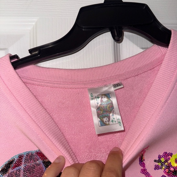 XXL Queen of Sparkles Skeleton Disco Sweatshirt - Picture 4 of 8